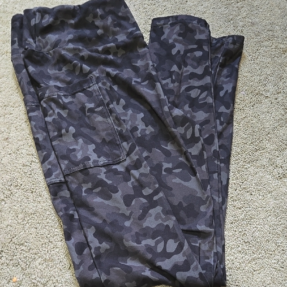 Black Camouflage Joggers